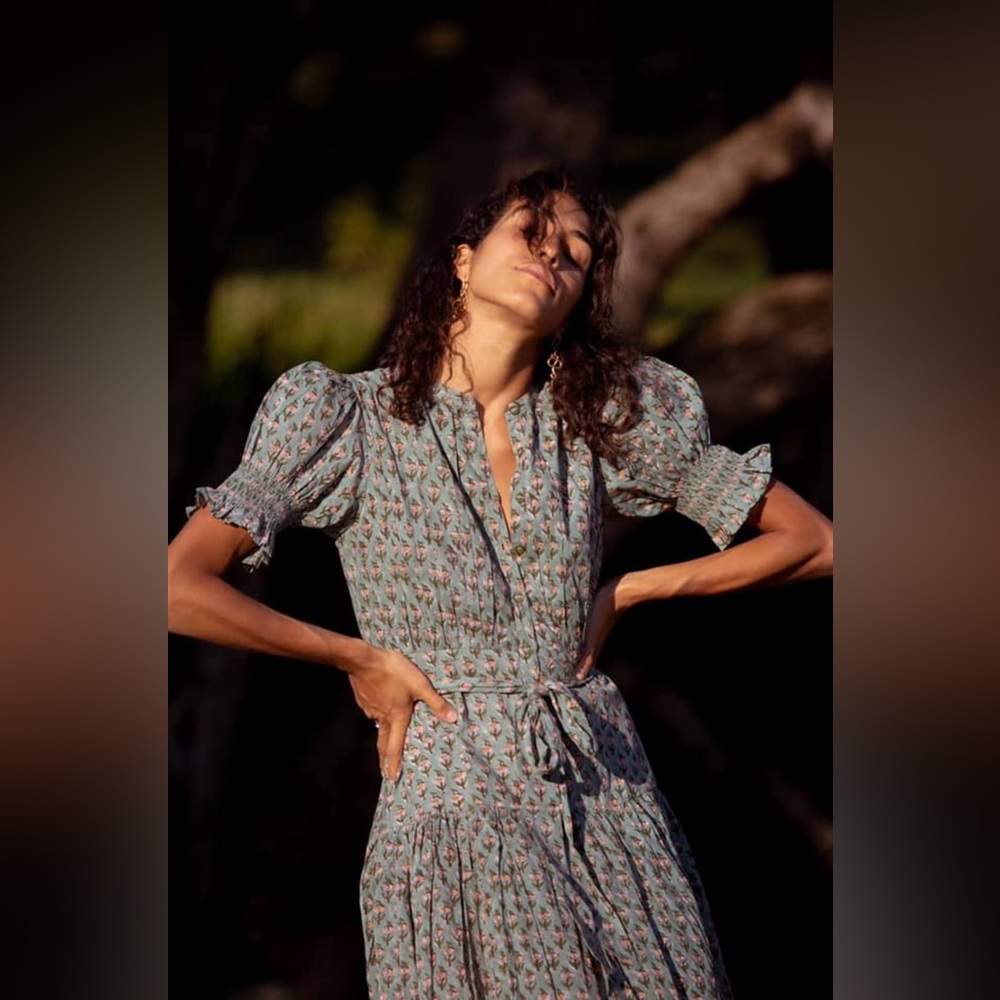 Daughters of India Prairie Dress, XS, Sage
